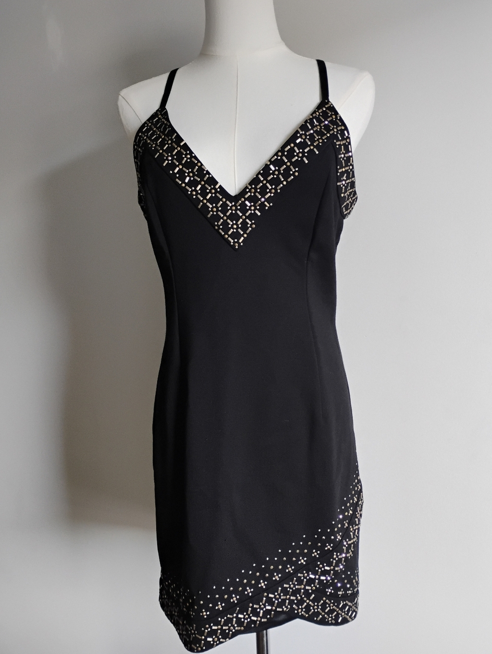 Guess Black Sequin Embellished Sheath Mini Dress